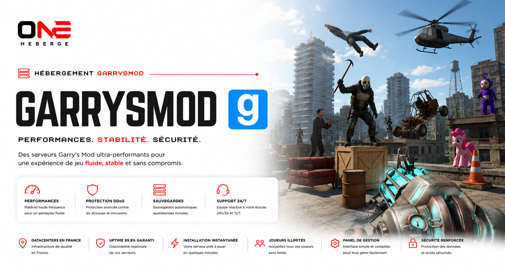Hebergement Garrysmod OneHeberge